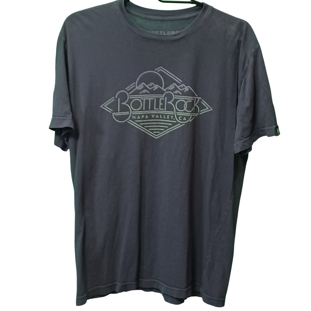 BottleRock Napa Valley Music‎ Festival Graphic T-Shirt Mens Large Gray Cotton